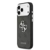 Guess PU 4G Metal Logo tok, iPhone 17 Pro Max - ezüst/fekete
