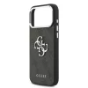 Guess PU 4G Metal Logo tok, iPhone 17 Pro Max - ezüst/fekete