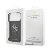 Guess PU 4G Metal Logo tok, iPhone 17 Pro Max - ezüst/fekete