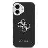 Guess PU Grained 4G Metal Logo tok Apple iPhone 17 készülékhez – Fekete