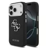 Guess PU Grained 4G Metal Logo tok Apple iPhone 17 Pro készülékhez – Fekete