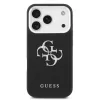 Guess PU Grained 4G Metal Logo tok Apple iPhone 17 Pro készülékhez – Fekete