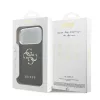Guess PU Grained 4G Metal Logo tok Apple iPhone 17 Pro készülékhez – Fekete