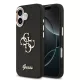 Guess PU Fixed Glitter 4G Metal Frame tok Apple iPhone 17 készülékhez – Fekete