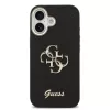 Guess PU Fixed Glitter 4G Metal Frame tok Apple iPhone 17 készülékhez – Fekete