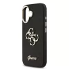 Guess PU Fixed Glitter 4G Metal Frame tok Apple iPhone 17 készülékhez – Fekete
