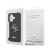 Guess PU Fixed Glitter 4G Metal Frame tok Apple iPhone 17 készülékhez – Fekete