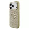 Guess PU Fixed Glitter 4G Metal Frame tok Apple iPhone 17 Pro Max készülékhez – Arany