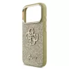Guess PU Fixed Glitter 4G Metal Frame tok Apple iPhone 17 Pro Max készülékhez – Arany
