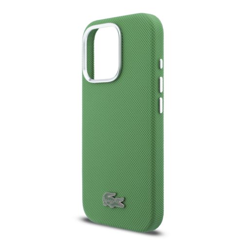 Lacoste PVC Iconic Petit Pique fém logós MagSafe hátlap iPhone 16 Pro  - Estragon Green