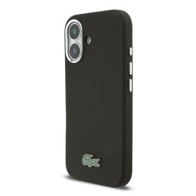   Lacoste PVC Iconic Petit Pique fém logós MagSafe hátlap iPhone 16  - fekete