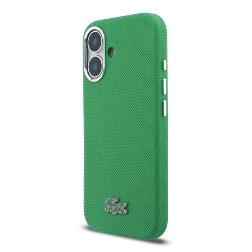 Lacoste PVC Iconic Petit Pique fém logós MagSafe hátlap iPhone 16  - Estragon Green