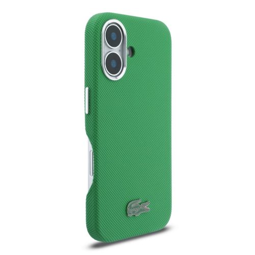 Lacoste PVC Iconic Petit Pique fém logós MagSafe hátlap iPhone 16  - Estragon Green