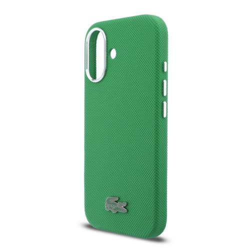 Lacoste PVC Iconic Petit Pique fém logós MagSafe hátlap iPhone 16  - Estragon Green