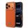Lacoste PVC Petit Pique Semi Wrap MagSafe Kryt pro iPhone 17 Pro Orange