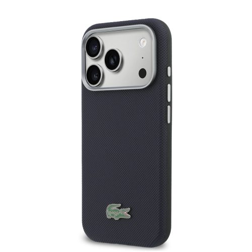 Lacoste PVC Petit Pique Semi Wrap MagSafe tok iPhone 17 Pro - Navy