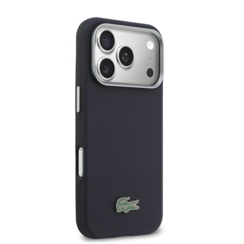 Lacoste PVC Petit Pique Semi Wrap MagSafe tok iPhone 17 Pro - Navy