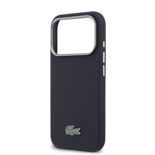 Lacoste PVC Petit Pique Semi Wrap MagSafe tok iPhone 17 Pro - Navy