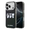 Karl Lagerfeld IML Choupette Trio Watercolor MagSafe tok Apple iPhone 17 Pro készülékhez – Fekete