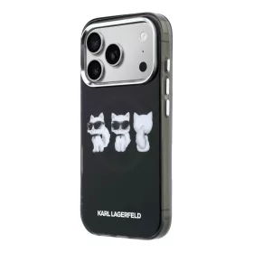   Karl Lagerfeld IML Choupette Trio Watercolor MagSafe tok Apple iPhone 17 Pro készülékhez – Fekete