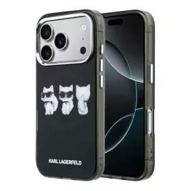   Karl Lagerfeld IML Choupette Trio Watercolor MagSafe tok Apple iPhone 17 Pro Max készülékhez – Fekete