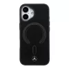 Mercedes PU Leather 3D MagSafe tok Apple iPhone 17 készülékhez – Fekete