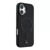 Mercedes PU Leather 3D MagSafe tok Apple iPhone 17 készülékhez – Fekete