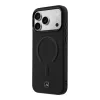Mercedes PU Leather 3D MagSafe tok Apple iPhone 17 Pro készülékhez – Fekete