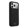 Mercedes PU Leather 3D MagSafe tok Apple iPhone 17 Pro készülékhez – Fekete