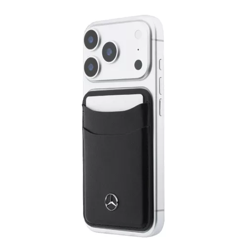 Mercedes PU Leather MagSafe kártyatartó / pénztárca – Fekete