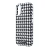 Karl Lagerfeld PU Houndstooth Resin Plate MagSafe tok Apple iPhone 17 készülékhez – fekete