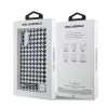 Karl Lagerfeld PU Houndstooth Resin Plate MagSafe tok Apple iPhone 17 készülékhez – fekete