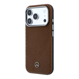   Mercedes PU Leather Semi Wrap MagSafe tok Apple iPhone 17 Pro Max készülékhez – teve