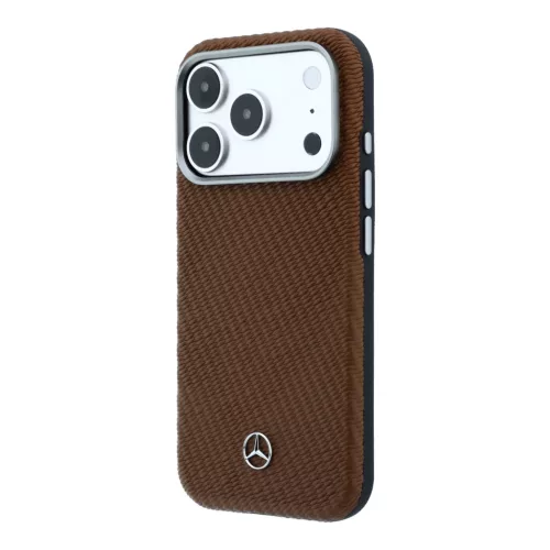 Mercedes PU Leather Semi Wrap MagSafe tok Apple iPhone 17 Pro Max készülékhez – teve