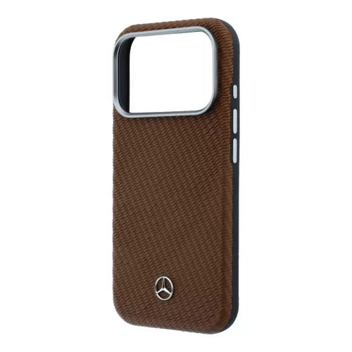 Mercedes PU Leather Semi Wrap MagSafe tok Apple iPhone 17 Pro Max készülékhez – teve