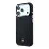 Mercedes PU Leather Semi Wrap MagSafe tok Apple iPhone 17 Pro készülékhez – fekete