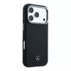 Mercedes PU Leather Semi Wrap MagSafe tok Apple iPhone 17 Pro készülékhez – fekete