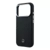Mercedes PU Leather Semi Wrap MagSafe tok Apple iPhone 17 Pro készülékhez – fekete