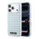 Karl Lagerfeld PU Houndstooth Resin Plate MagSafe tok Apple iPhone 17 Pro készülékhez – kék