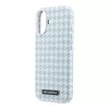 Karl Lagerfeld PU Houndstooth Resin Plate MagSafe tok Apple iPhone 17 készülékhez – kék