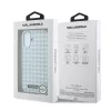 Karl Lagerfeld PU Houndstooth Resin Plate MagSafe tok Apple iPhone 17 készülékhez – kék