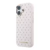 Karl Lagerfeld PU Perforated Gold Dots MagSafe tok, iPhone 17 - rózsaszín