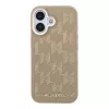Karl Lagerfeld PU Perforated Monogram MagSafe tok, iPhone 17 - bézs