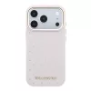 Karl Lagerfeld PU Perforated Gold Dots MagSafe tok, iPhone 17 Pro - rózsaszín