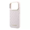 Karl Lagerfeld PU Perforated Gold Dots MagSafe tok, iPhone 17 Pro - rózsaszín