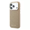 Karl Lagerfeld PU Perforated Gold Dots MagSafe tok, iPhone 17 Pro - bézs