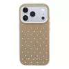 Karl Lagerfeld PU Perforated Gold Dots MagSafe tok, iPhone 17 Pro - bézs
