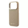 Karl Lagerfeld PU Perforated Gold Dots MagSafe tok, iPhone 17 Pro - bézs