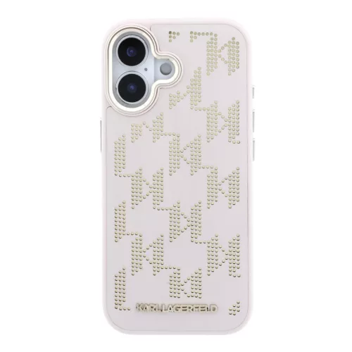 Karl Lagerfeld PU Perforated Monogram MagSafe tok, iPhone 17 - rózsaszín