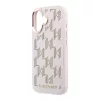 Karl Lagerfeld PU Perforated Monogram MagSafe tok, iPhone 17 - rózsaszín
